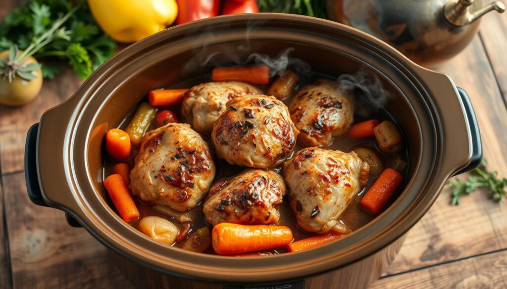 slow cooker chicken thighs